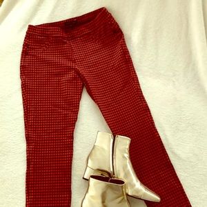Sanctuary Deep Red and black leggings. Medium.